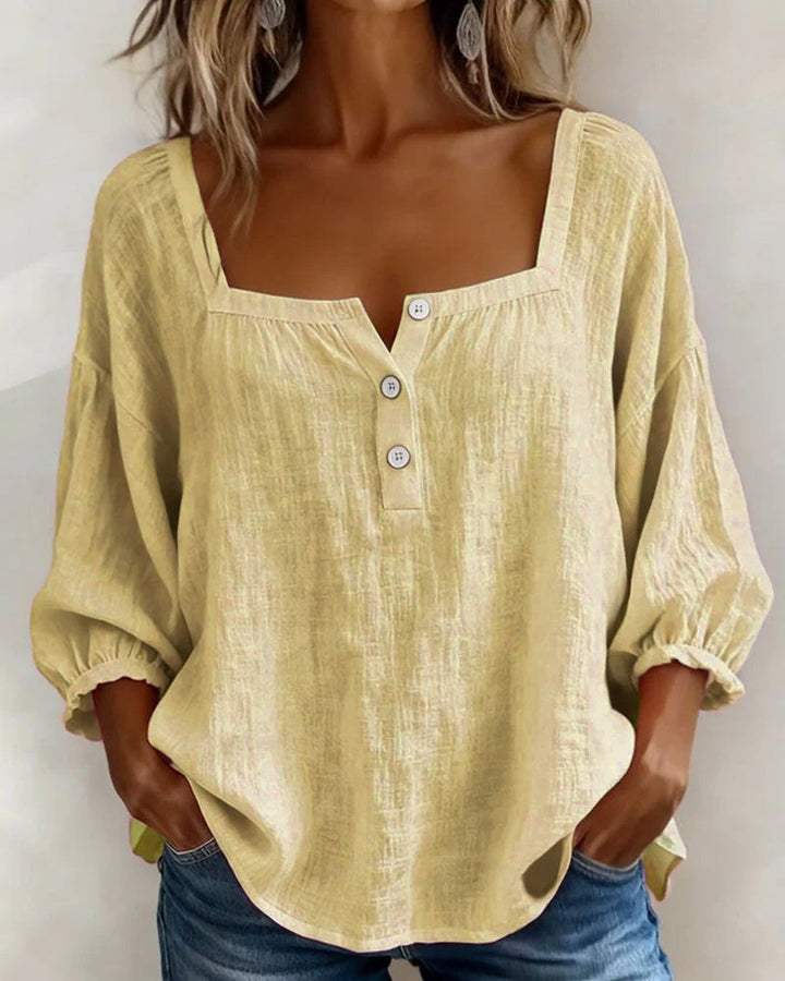 Elina | Elegant square-collar blouse