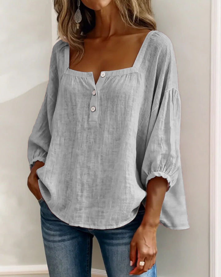 Elina | Elegant square-collar blouse