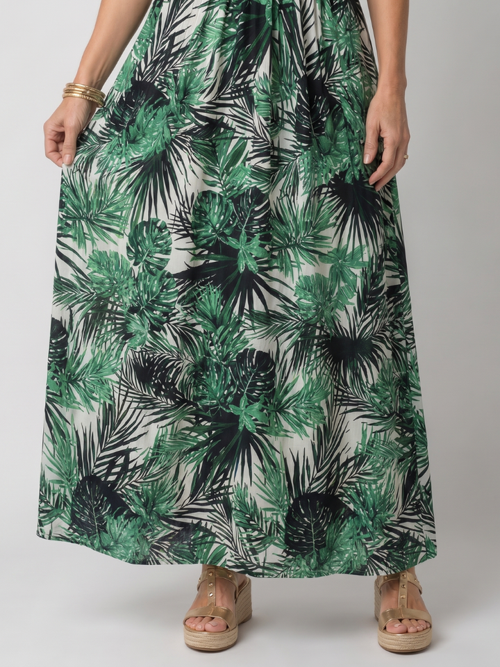 MARAVELLE | Sleeveless Floral Print Midi Dress