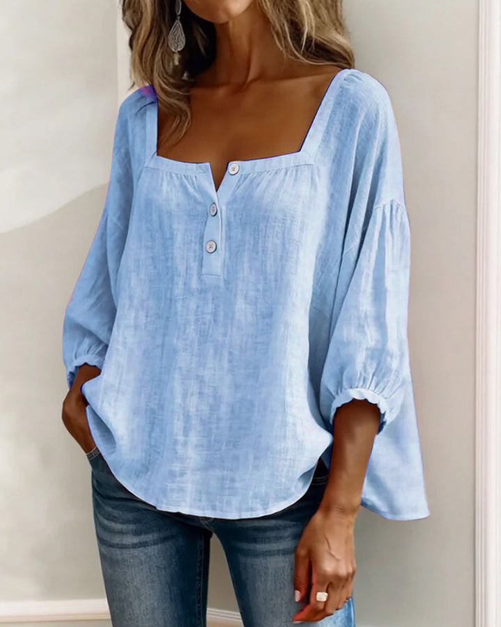 Elina | Elegant square-collar blouse