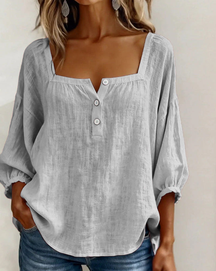 Elina | Elegant square-collar blouse