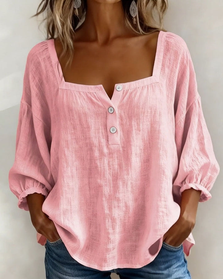 Elina | Elegant square-collar blouse