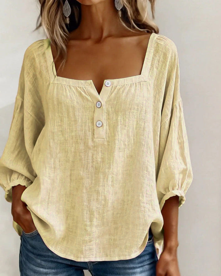 Elina | Elegant square-collar blouse