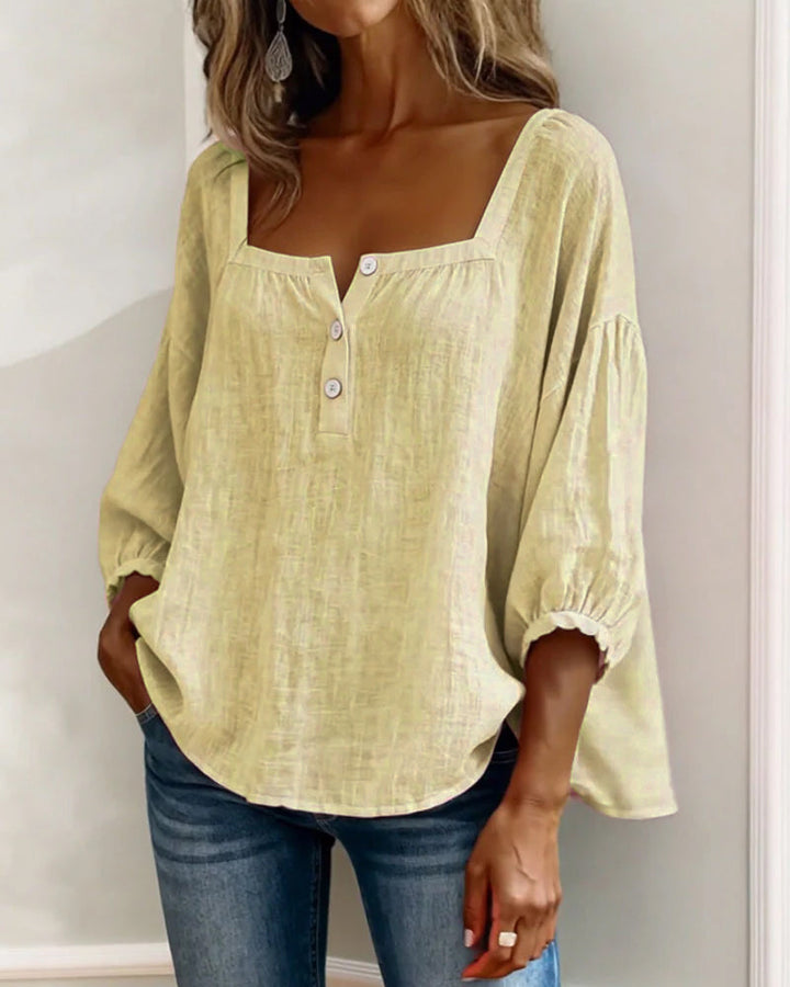Elina | Elegant square-collar blouse