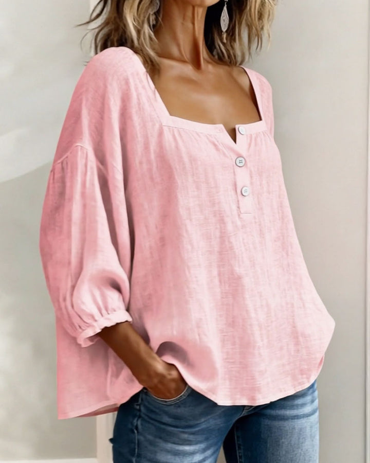 Elina | Elegant square-collar blouse