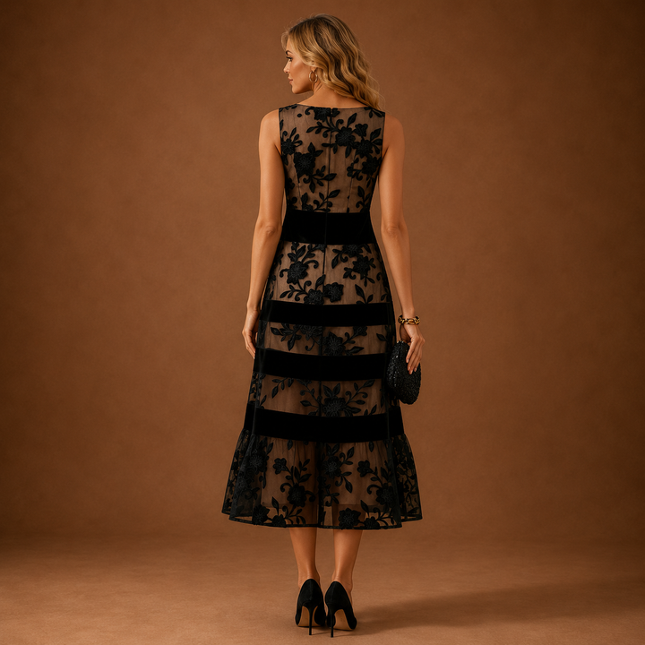 BROOKE | Lace Midi Dress Slimming