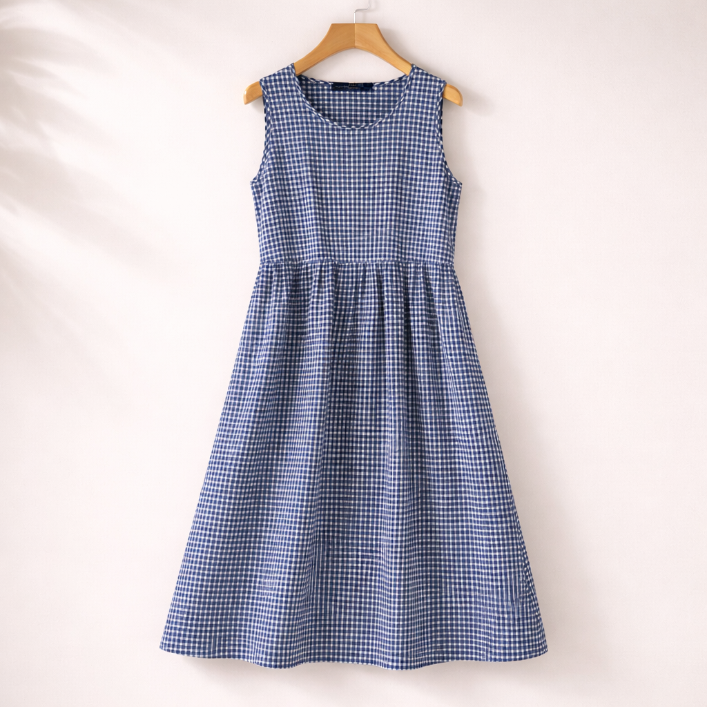 Isabel Gingham Midi Summer Dress