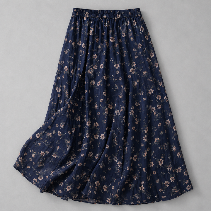 DAHLIA Cotton Linen Maxi Skirt