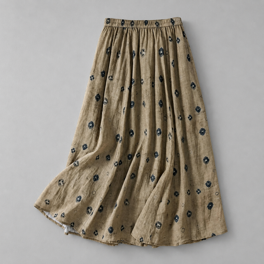 DAHLIA Cotton Linen Maxi Skirt
