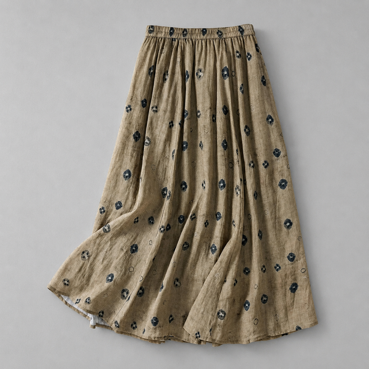 DAHLIA Cotton Linen Maxi Skirt