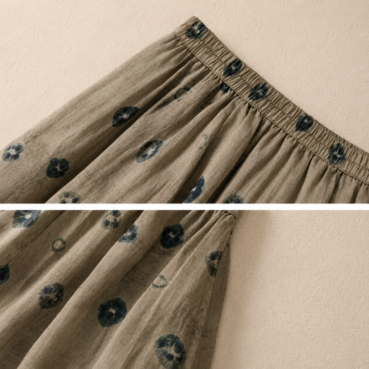 DAHLIA Cotton Linen Maxi Skirt
