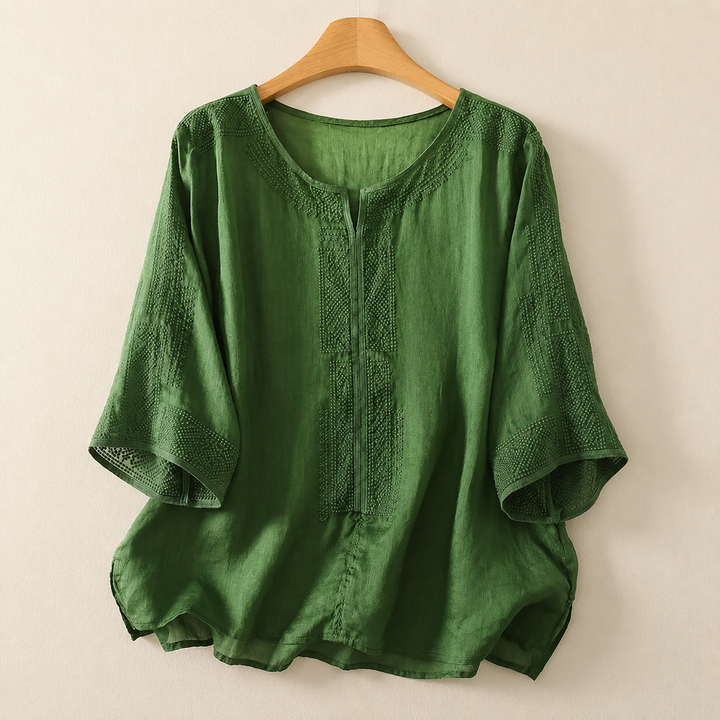 CELINE Cotton Linen Blouse