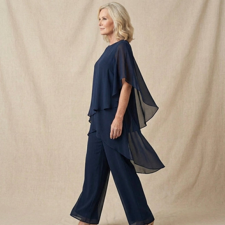 KIMMY | Draped Top with Palazzo Pants
