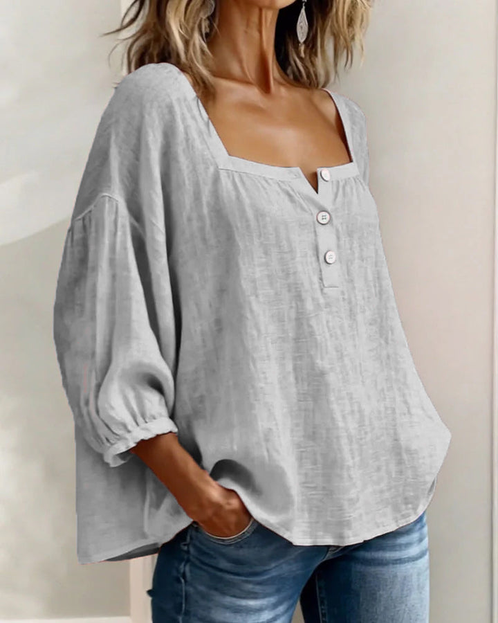 Elina | Elegant square-collar blouse