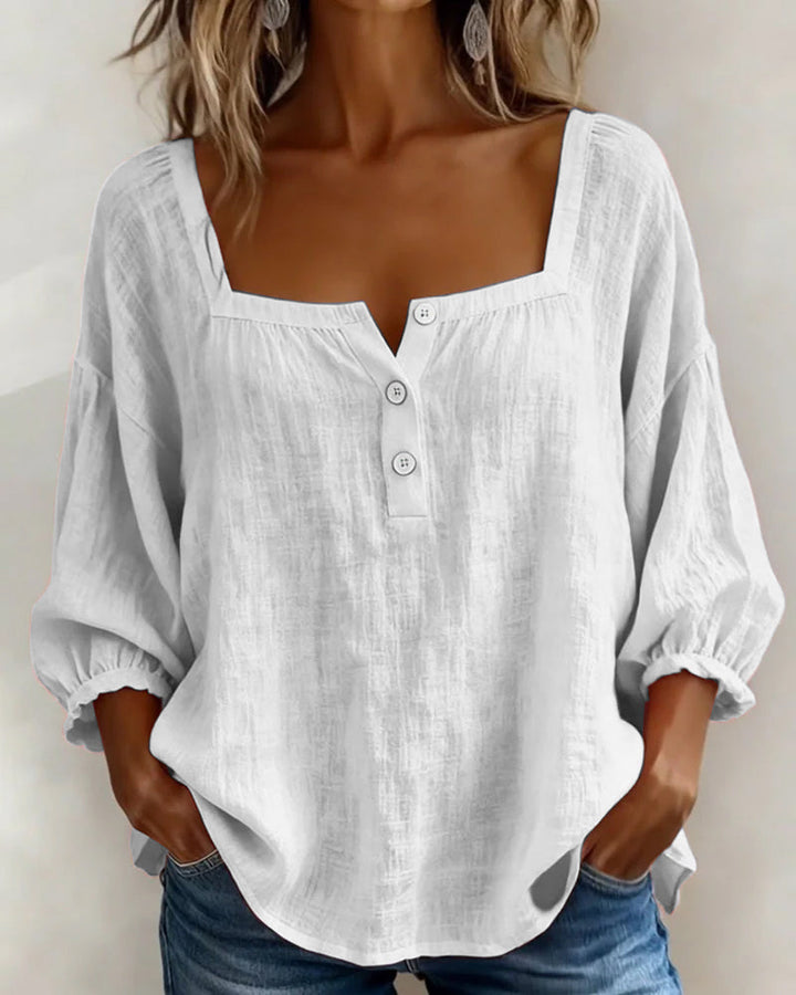 Elina | Elegant square-collar blouse