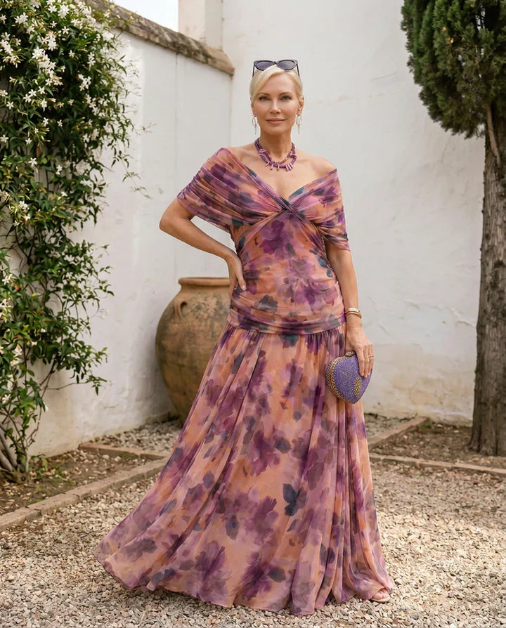 ELEGANT DRESS WITH V-NECK